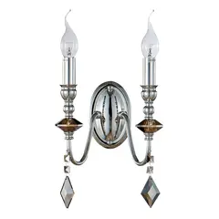 Бра Crystal Lux MERCEDES AP2 CHROME/SMOKE, фото 